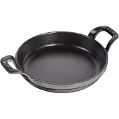 Staub ronde ovenschaal gietijzer Ø16 cm Grafietgrijs