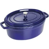 Staub La Cocotte ovale pan gietijzer 6,7 L Donkerblauw