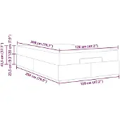 vidaXL bedframe met matras, 2 stuks, lichtbruin, stof