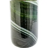 Pols Potten Vaas Marbled Glass Dark Green M