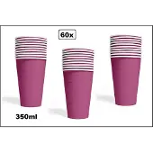 Wefiesta 60x Mega beker paars karton 350ml - Drinken drank limonade