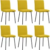 vidaXL Eetkamerstoelen 6 st fluweel geel