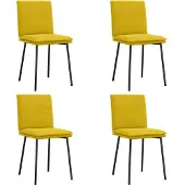 vidaXL Eetkamerstoelen 4 st fluweel geel