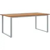 vidaXL Tuin Eettafel Set 7 st Grijs Massief Acacia Hout
