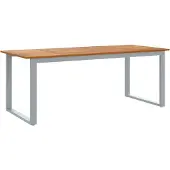 vidaXL Tuin Eettafel Set 9 pcs Grijs Massief Acacia Hout