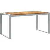 vidaXL Tuin Tafel Grijs 160 x 80 x 75 cm Massief Acacia Hout
