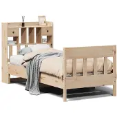 vidaXL Bedframe zonder matras massief grenenhout 90x200 cm