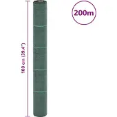 vidaXL Worteldoek 1x200 m polypropeen groen