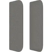 vidaXL Hoofdbord LED 203x16x78/88 cm stof donkergrijs