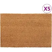 vidaXL Deurmatten 5 st 40x60 cm getufte kokosvezel naturel