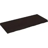 vidaXL Wastafelblad 120x50x(2-6) cm behandeld massief hout donkerbruin