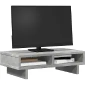 vidaXL Monitorstandaard 50x27x15 cm bewerkt hout betongrijs