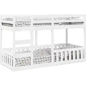 vidaXL Stapelbed massief grenenhout wit 90x200 cm