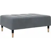vidaXL Voetenbank 77x55x31 cm fluweel donkergrijs