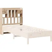 vidaXL Hoofdbord met opbergruimte 90 cm massief grenenhout