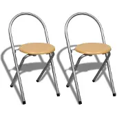 vidaXL Ontbijttafelset met twee stoelen (inklapbaar)