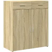 vidaXL Dressoir 80x42,5x93 cm bewerkt hout sonoma eikenkleurig