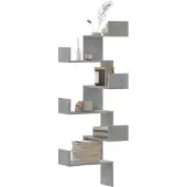 vidaXL Hoekwandschap 45x45x147 cm bewerkt hout betongrijs