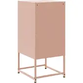 vidaXL Nachtkastjes 2 st 36x39x78 cm staal roze