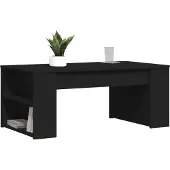 vidaXL Salontafel 102x50x45 cm bewerkt hout zwart