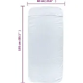 vidaXL Strandhanddoeken 2 st 400 g/m² 60x135 cm stof wit