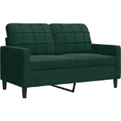vidaXL Tweezitsbank 120 cm fluweel donkergroen