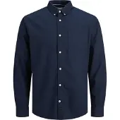 Jack & Jones Overhemd 'JJEOxford' navy