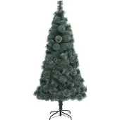 vidaXL Kunstkerstboom met standaard 120 cm PET groen