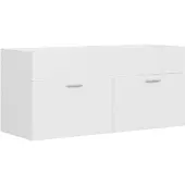vidaXL Wastafelkast 100x38,5x46 cm bewerkt hout wit