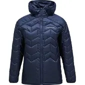 Peak Performance - Donsjassen - M Elevate Liner Hood Blue Shadow voor Unisex van Gerecycled Polyester - Maat M - Blauw