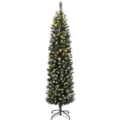 vidaXL Kunstkerstboom smal met 300 LED's 240 cm