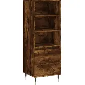 vidaXL Hoge kast 40x36x110 cm bewerkt hout gerookt eiken