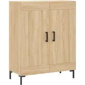 vidaXL Hoge kast Sonoma-eikenhout, 69,5 x 34 x 180 cm, houtvezel