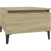 vidaXL Bijzettafels 2 st 50x46x35 cm bewerkt hout sonoma eikenkleurig
