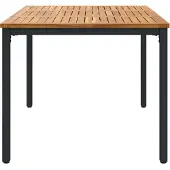 vidaXL Tuin Tafel Natuurlijk en zwart 150 x 90 x 75 cm