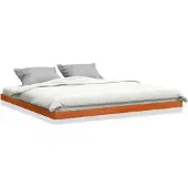 vidaXL Bedframe massief grenenhout wasbruin 180x200 cm
