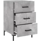 vidaXL Nachtkastje 40x40x66 cm bewerkt hout betongrijs