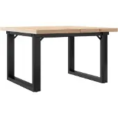 vidaXL Salontafel O-frame 70x70x40,5 cm grenenhout en staal