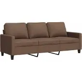 vidaXL Driezitsbank 180 cm stof bruin
