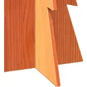 vidaXL Kerstdecoratie kerstboom 112 cm massief grenenhout wasbruin