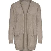 ONLY Gebreid vest 'ONLLesly' beige gemêleerd