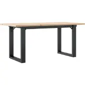 vidaXL Salontafel O-frame 90x40x45 cm massief grenenhout en staal