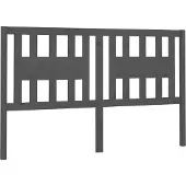 vidaXL Hoofdbord 126x4x100 cm massief grenenhout grijs