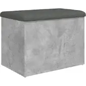 vidaXL Opbergbankje 62x42x45 cm bewerkt hout betongrijs