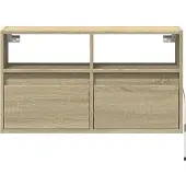 vidaXL Tv-wandmeubel met LED-verlichting 80x31x45 cm sonoma eikenkleur
