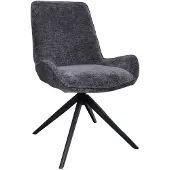 Lizzely Garden & Living Eetkamerstoel draaibaar Marloes zwart eetstoel draaibare stoel zetel