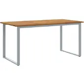 vidaXL Tuin Eettafel Set 7 pcs Grijs Massief Acacia Hout