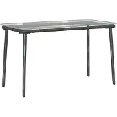 vidaXL Tuintafel, zwart, 80 x 40 x 45 cm, polyrotan