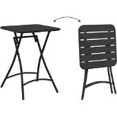 vidaXL Bistrotafel Antraciet 55 x 55 x 72,5 cm Poedergecoat staal