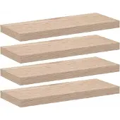vidaXL Wandschapppen 4 st 60x23,5x4 cm bewerkt hout